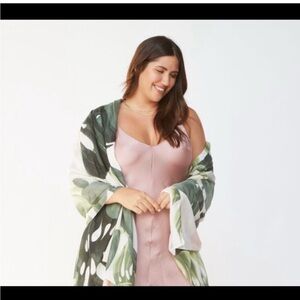 Virginia Wolf Wrap Scarf Womens Multi Wear  Tropical Print Beach One Size NWT